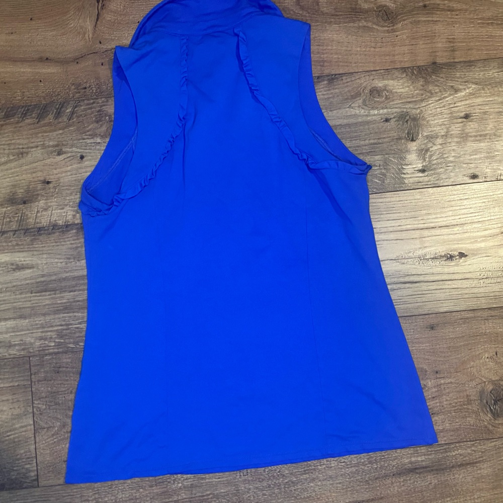 Lilly Pulitzer Upf 50+ Luxletic Martina Polo Top Royal Blue Size L - Picture 4 of 7